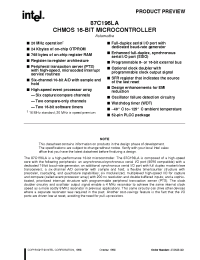 Datasheet 87C196 manufacturer INTEL